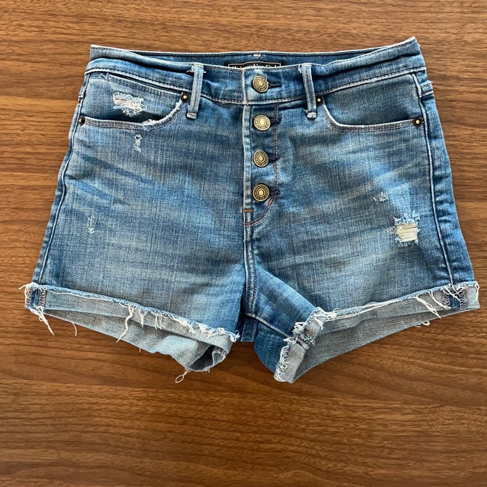 Abercrombie and Fitch Jean Shorts Button Fly